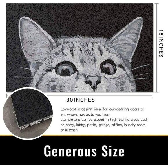 Kitty Cat Front Door Mat Outdoor Home‎ Decor - Picture 2 of 6